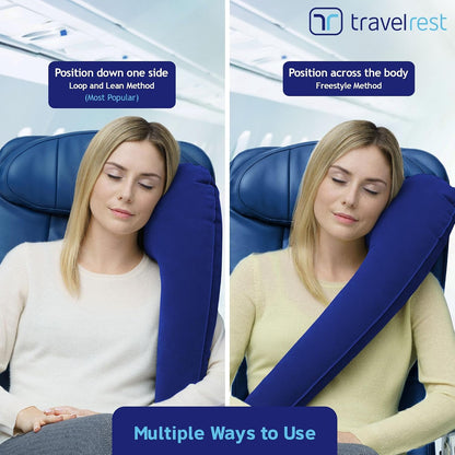 Ultimate Inflatable Travel Pillow for Neck & Body - Grey