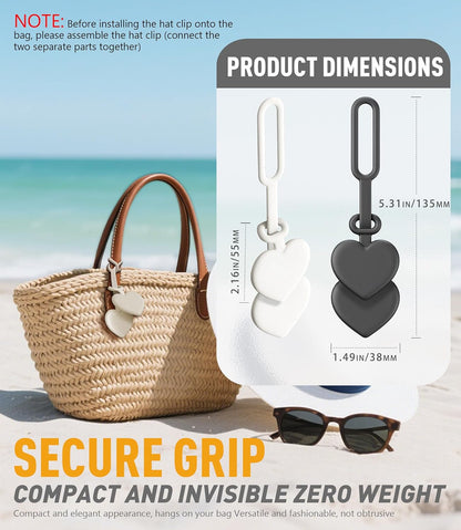 Magnetic Hat Clip for Travel on Bag, Silicone Hat Holder