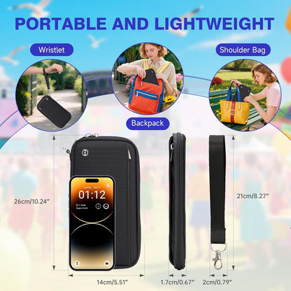Passport Holder Travel Family for 10, RFID Blocking Passport Wallet