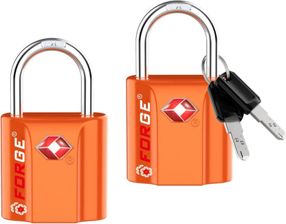 OX 1'' Wide 1.8'' Tall, TSA Approved Luggage Locks: Key Locks for Travel. Ultra Secure Dimple Key Travel Locks Alloy Body. for Luggage, Backpack, Small Toolbox and More. Black.