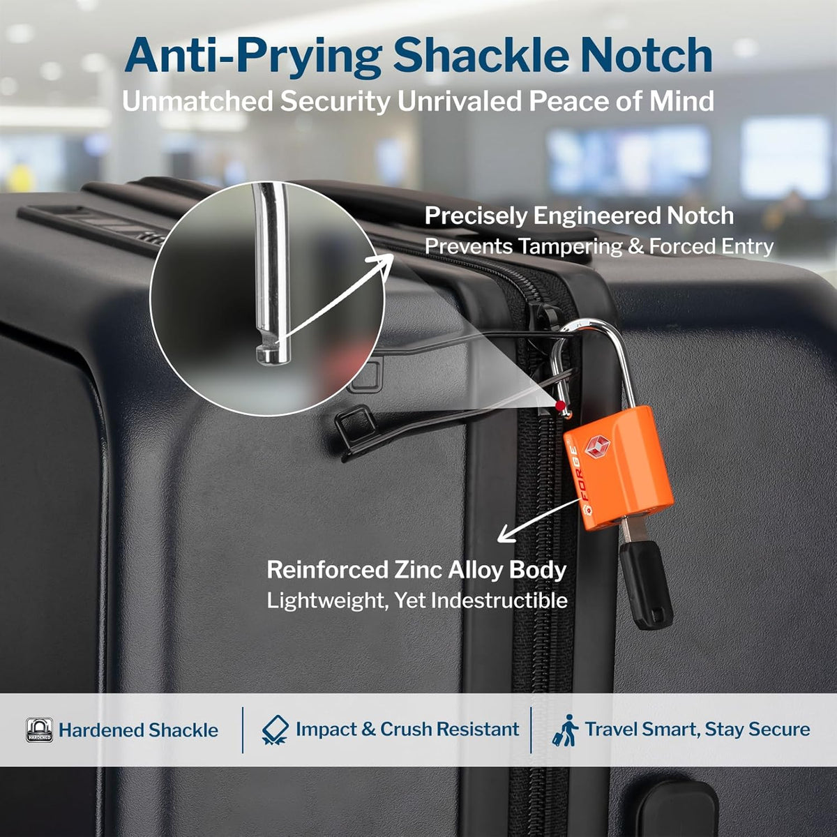 OX 1'' Wide 1.8'' Tall, TSA Approved Luggage Locks: Key Locks for Travel. Ultra Secure Dimple Key Travel Locks Alloy Body. for Luggage, Backpack, Small Toolbox and More. Black.