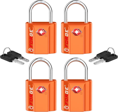 OX 1'' Wide 1.8'' Tall, TSA Approved Luggage Locks: Key Locks for Travel. Ultra Secure Dimple Key Travel Locks Alloy Body. for Luggage, Backpack, Small Toolbox and More. Black.