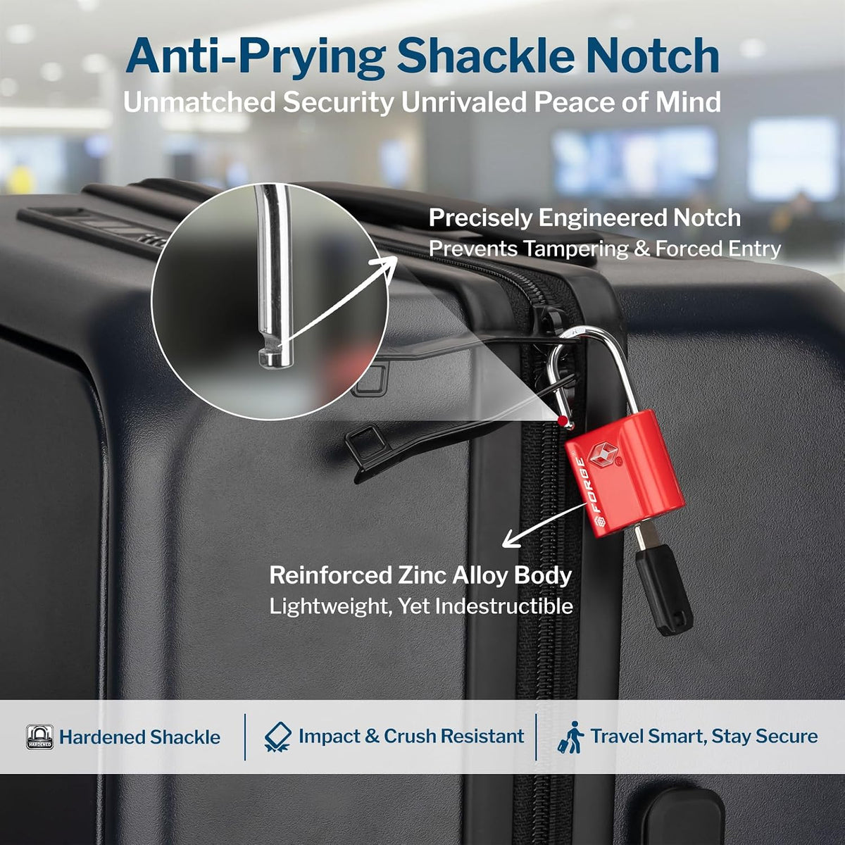 OX 1'' Wide 1.8'' Tall, TSA Approved Luggage Locks: Key Locks for Travel. Ultra Secure Dimple Key Travel Locks Alloy Body. for Luggage, Backpack, Small Toolbox and More. Black.