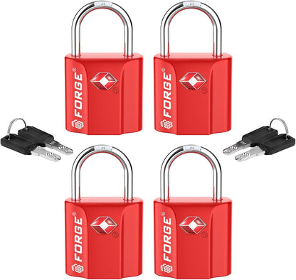 OX 1'' Wide 1.8'' Tall, TSA Approved Luggage Locks: Key Locks for Travel. Ultra Secure Dimple Key Travel Locks Alloy Body. for Luggage, Backpack, Small Toolbox and More. Black.