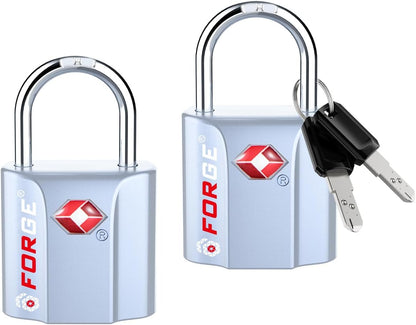 OX 1'' Wide 1.8'' Tall, TSA Approved Luggage Locks: Key Locks for Travel. Ultra Secure Dimple Key Travel Locks Alloy Body. for Luggage, Backpack, Small Toolbox and More. Black.