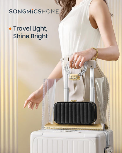 Travel Jewelry Case, Portable Box Organizer with Mirror