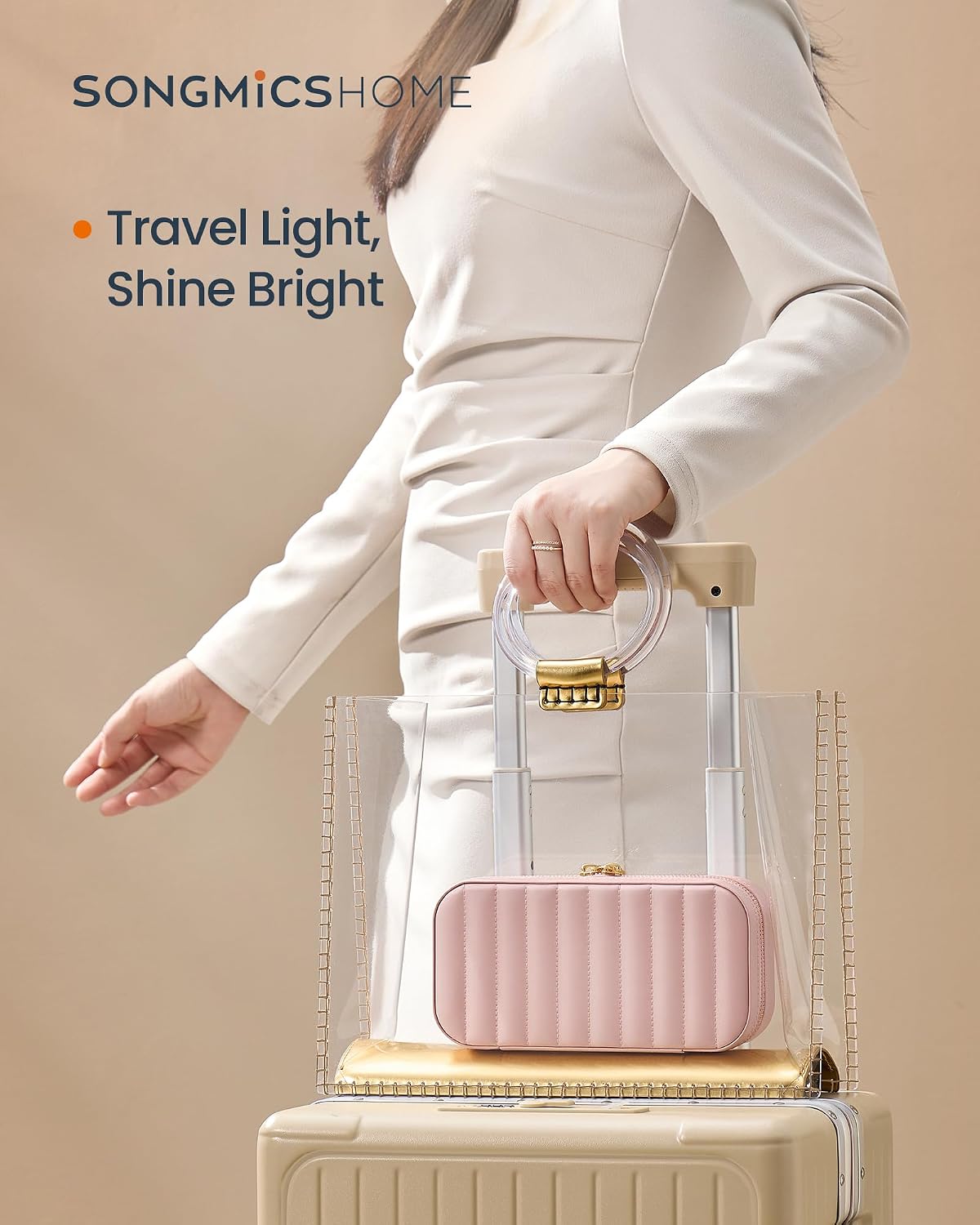 Travel Jewelry Case, Portable Box Organizer with Mirror