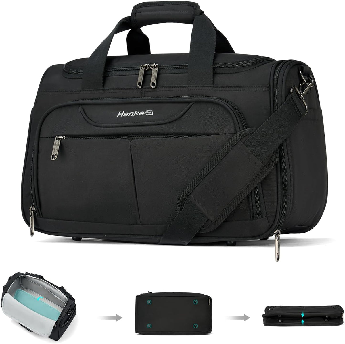 Small Underseat Carry On Luggage Bags for Travel with 10 Pockets.