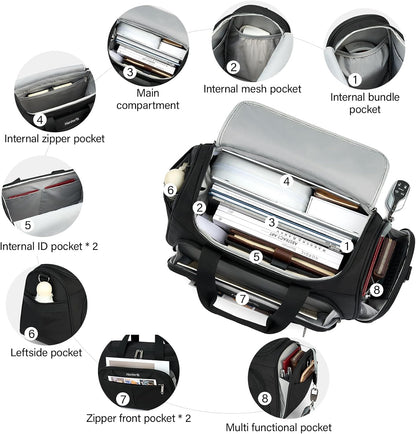 Small Underseat Carry On Luggage Bags for Travel with 10 Pockets.