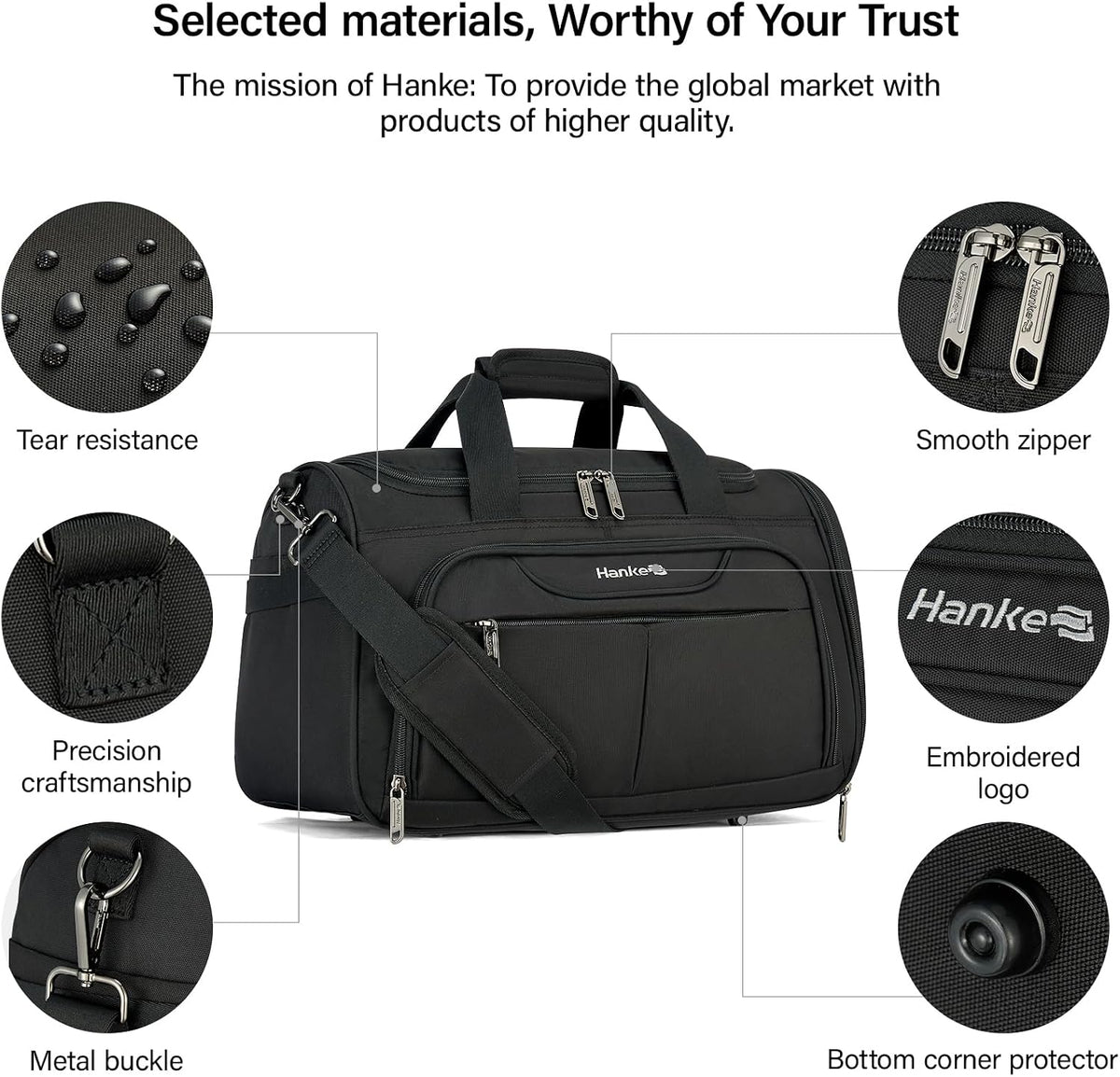 Small Underseat Carry On Luggage Bags for Travel with 10 Pockets.