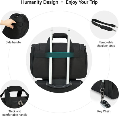 Small Underseat Carry On Luggage Bags for Travel with 10 Pockets.