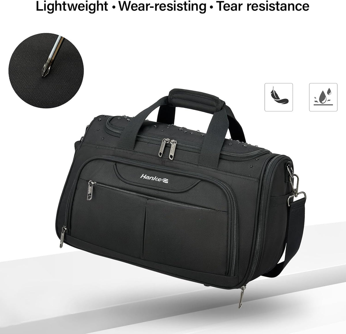 Small Underseat Carry On Luggage Bags for Travel with 10 Pockets.