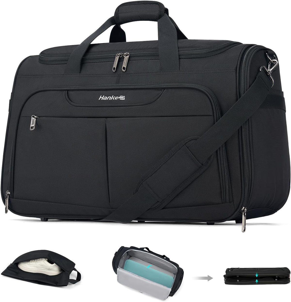 Small Underseat Carry On Luggage Bags for Travel with 10 Pockets.