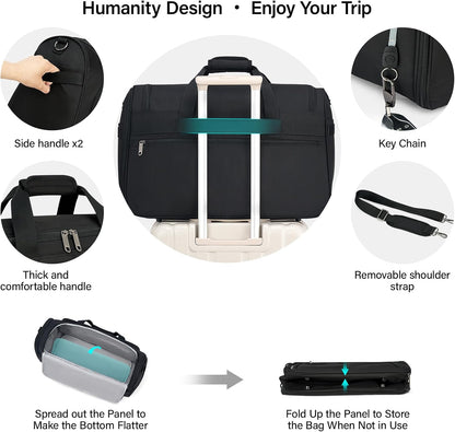 Small Underseat Carry On Luggage Bags for Travel with 10 Pockets.
