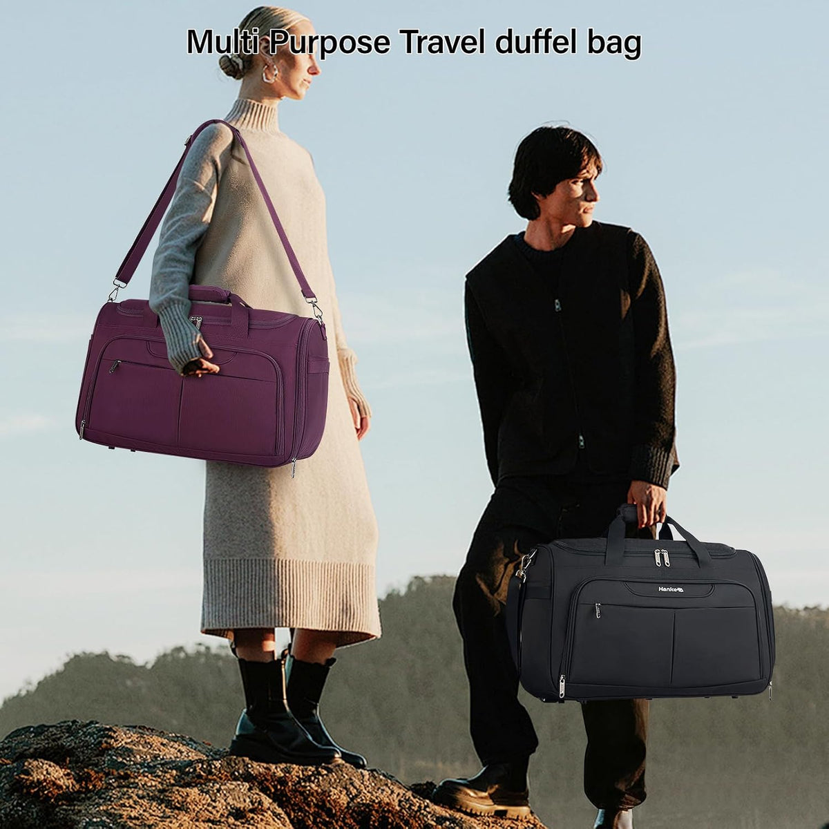 Small Underseat Carry On Luggage Bags for Travel with 10 Pockets.