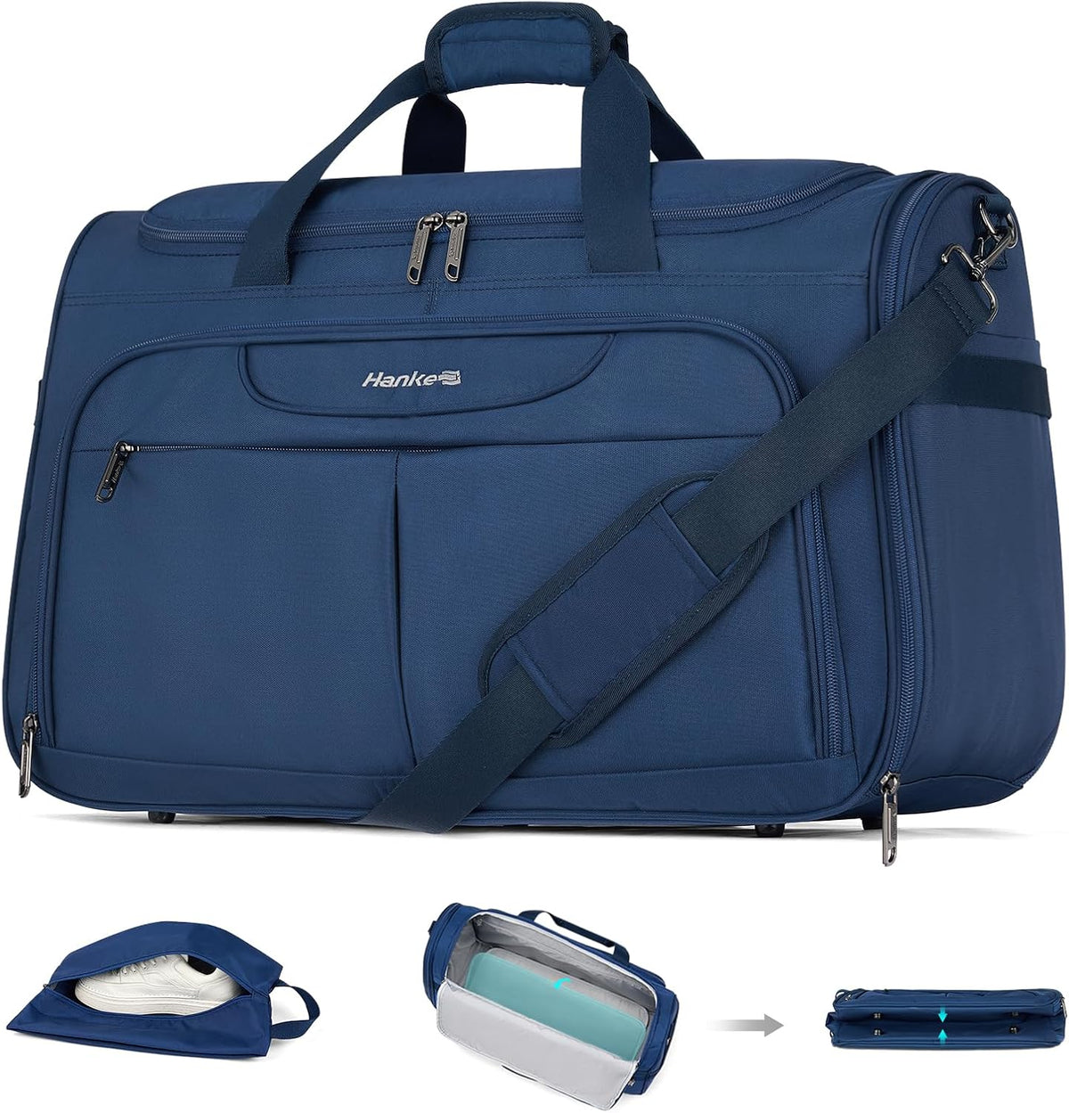 Small Underseat Carry On Luggage Bags for Travel with 10 Pockets.