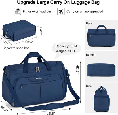 Small Underseat Carry On Luggage Bags for Travel with 10 Pockets.