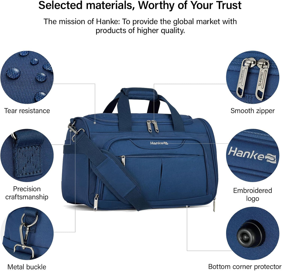 Small Underseat Carry On Luggage Bags for Travel with 10 Pockets.