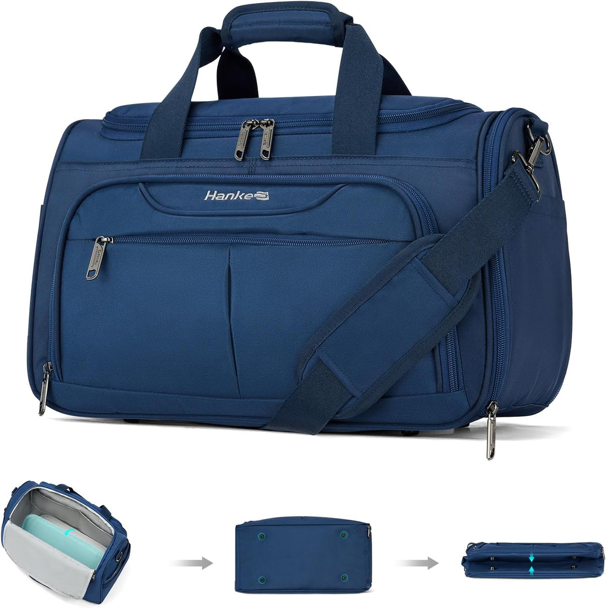 Small Underseat Carry On Luggage Bags for Travel with 10 Pockets.