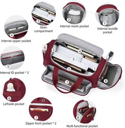 Small Underseat Carry On Luggage Bags for Travel with 10 Pockets.