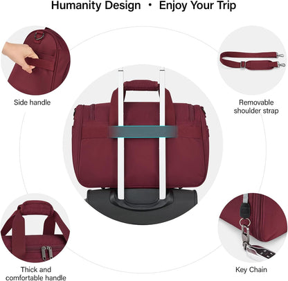 Small Underseat Carry On Luggage Bags for Travel with 10 Pockets.