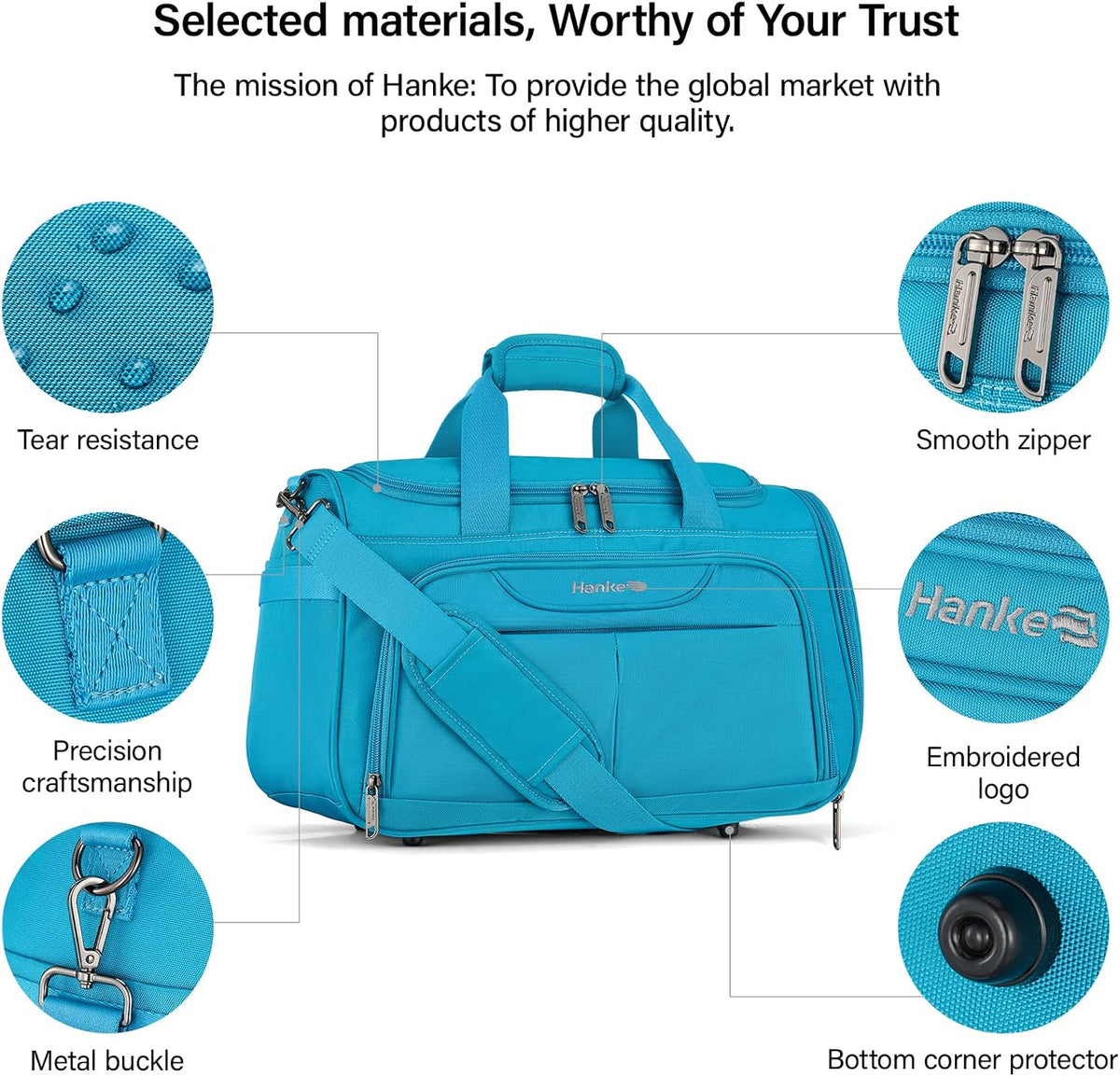 Small Underseat Carry On Luggage Bags for Travel with 10 Pockets.