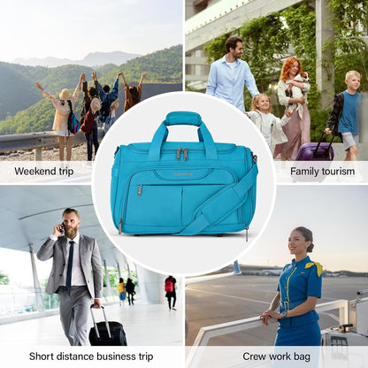 Small Underseat Carry On Luggage Bags for Travel with 10 Pockets.
