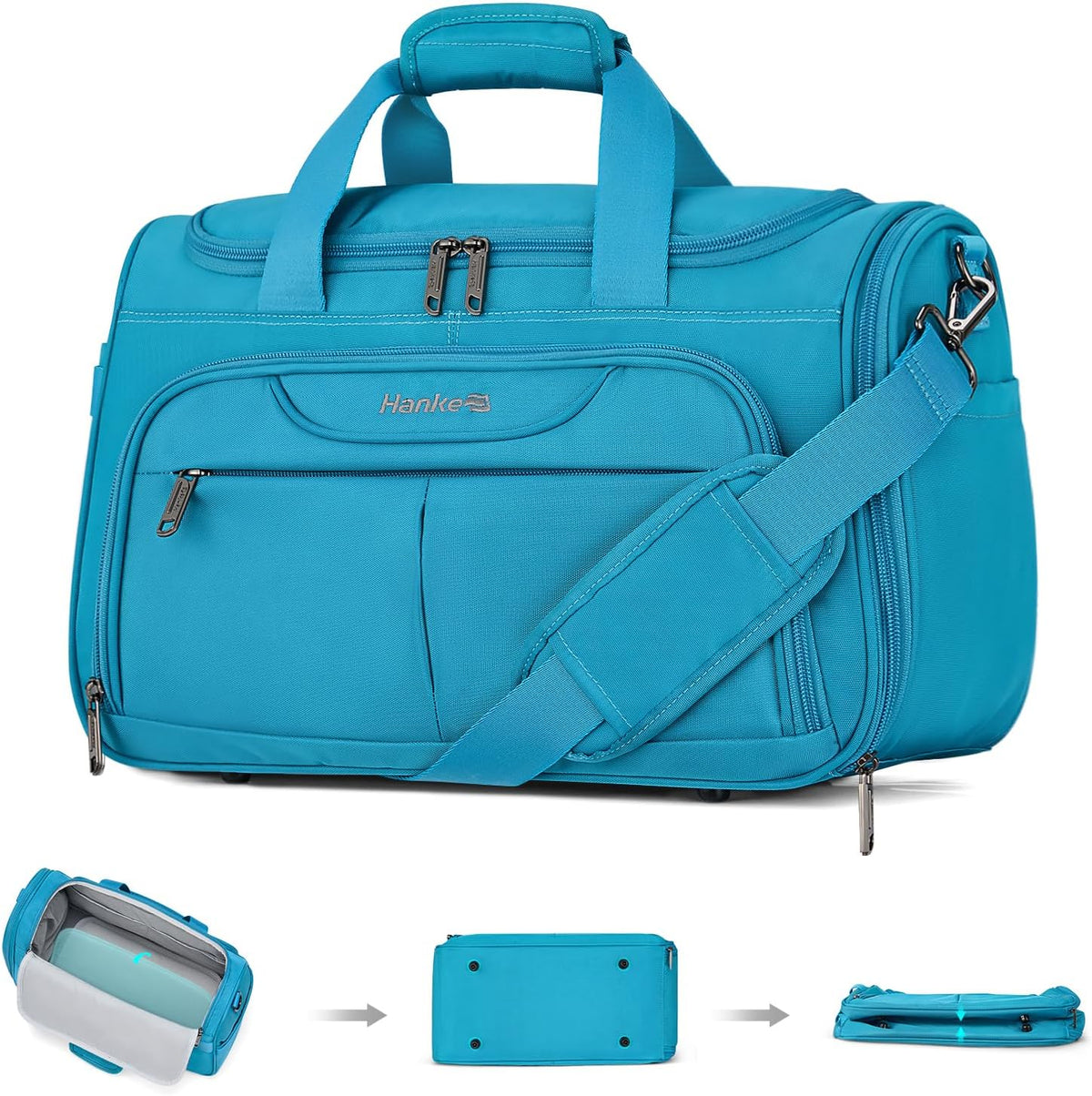 Small Underseat Carry On Luggage Bags for Travel with 10 Pockets.