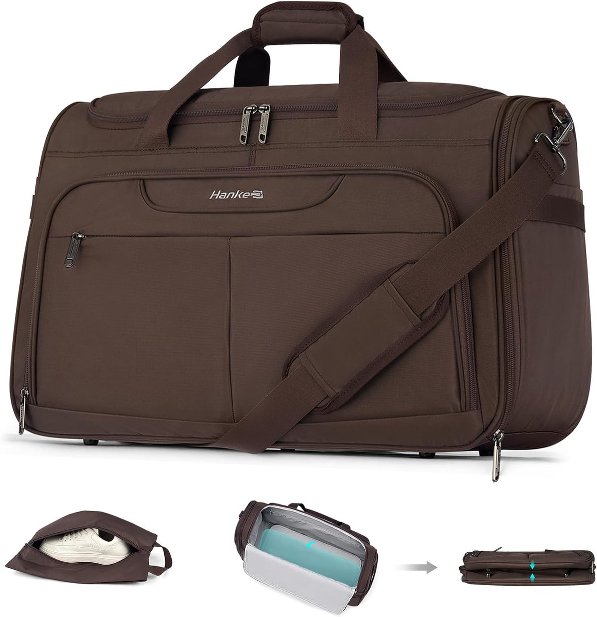 Small Underseat Carry On Luggage Bags for Travel with 10 Pockets.