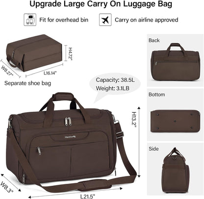 Small Underseat Carry On Luggage Bags for Travel with 10 Pockets.