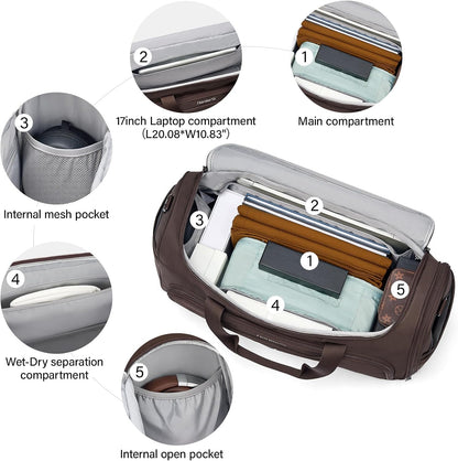 Small Underseat Carry On Luggage Bags for Travel with 10 Pockets.