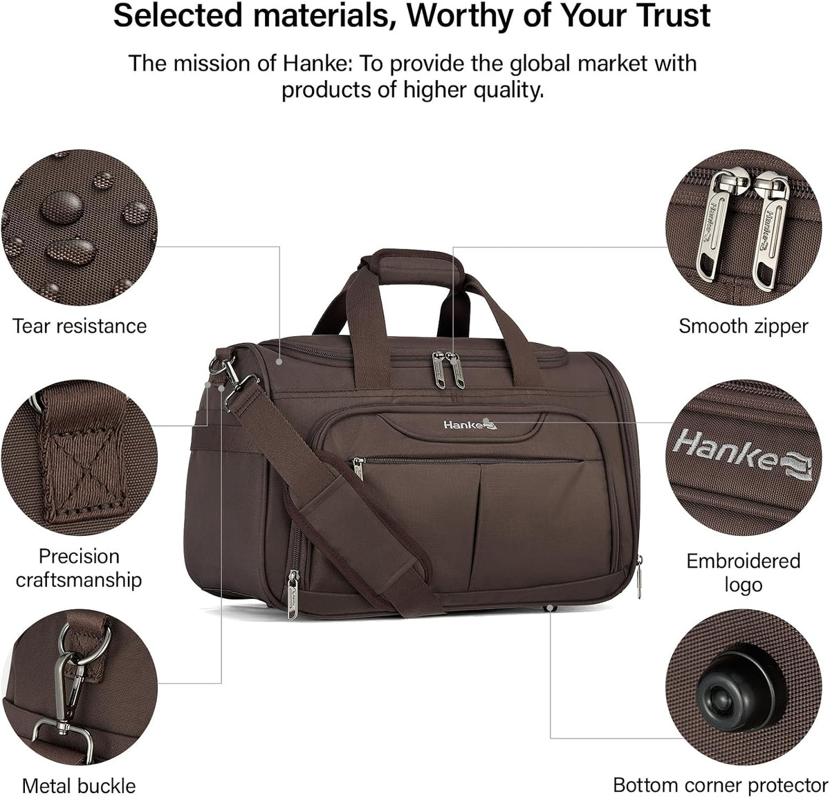 Small Underseat Carry On Luggage Bags for Travel with 10 Pockets.