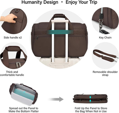Small Underseat Carry On Luggage Bags for Travel with 10 Pockets.