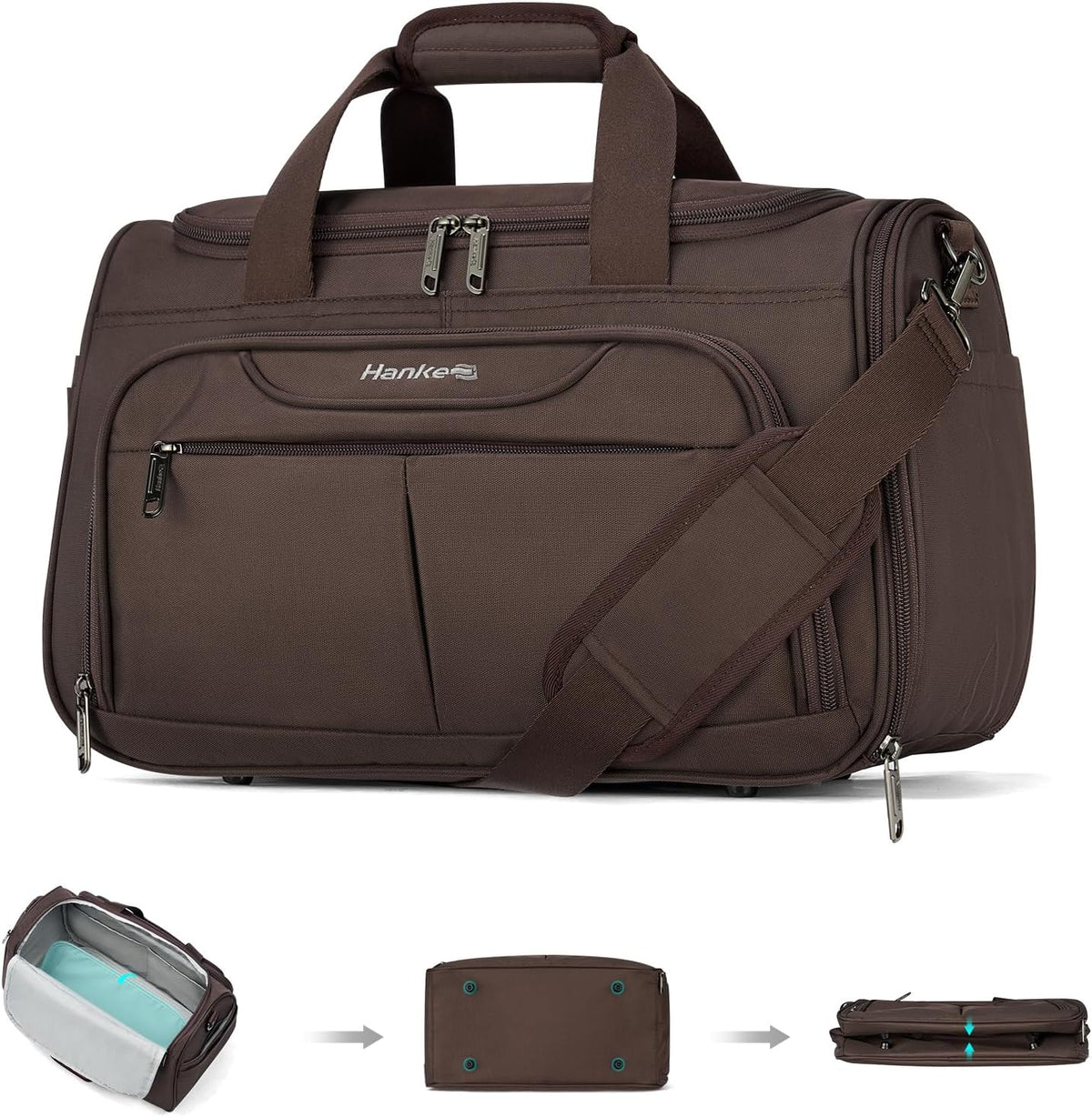 Small Underseat Carry On Luggage Bags for Travel with 10 Pockets.