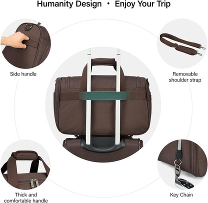 Small Underseat Carry On Luggage Bags for Travel with 10 Pockets.