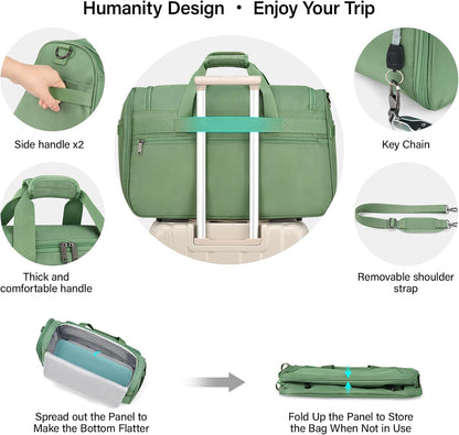 Small Underseat Carry On Luggage Bags for Travel with 10 Pockets.