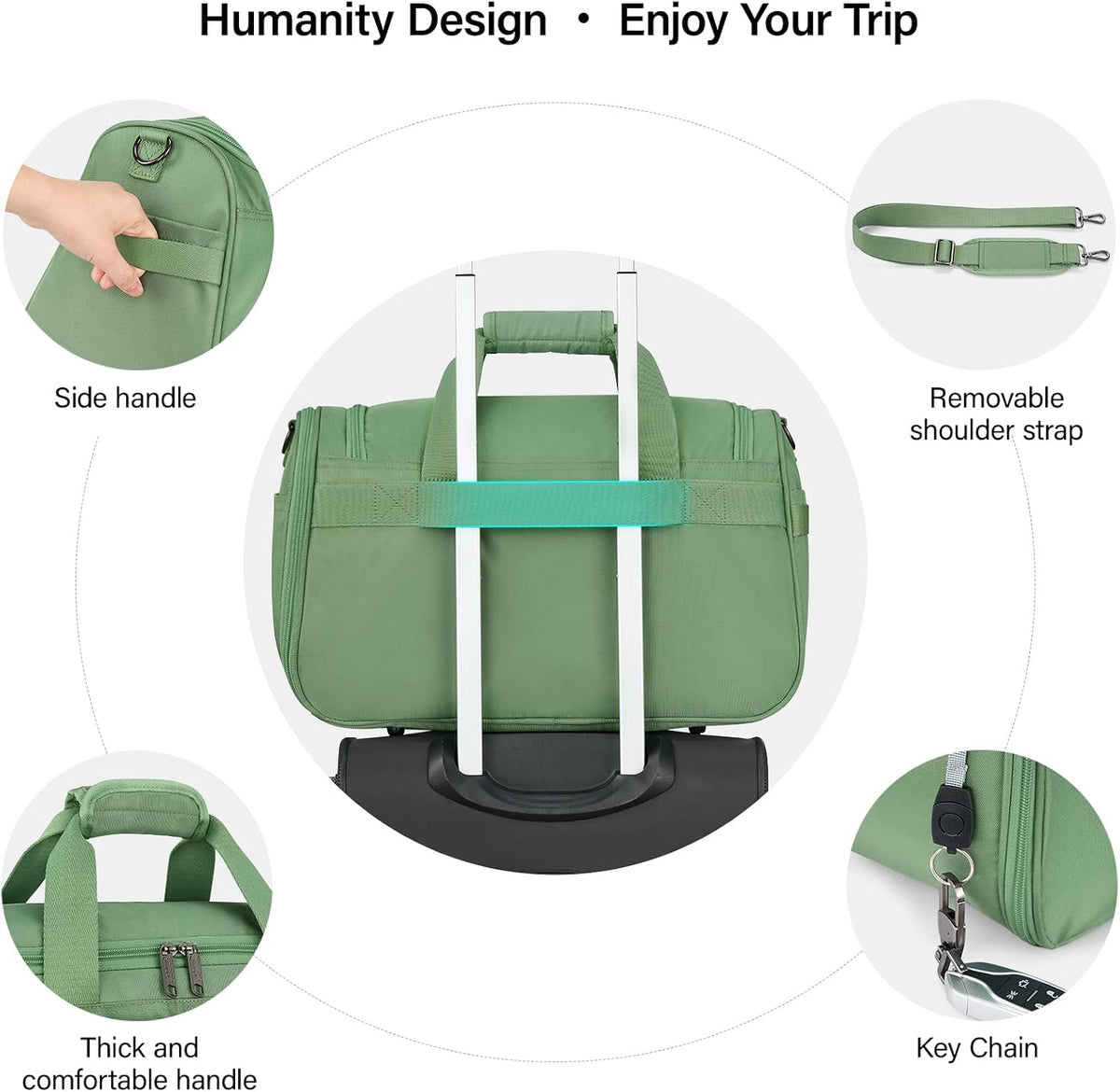 Small Underseat Carry On Luggage Bags for Travel with 10 Pockets.