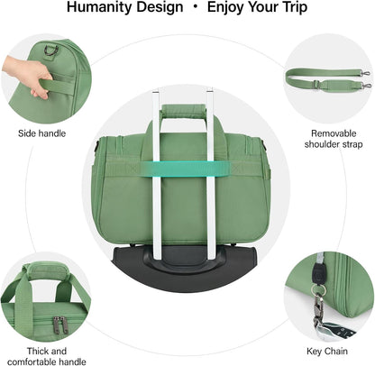 Small Underseat Carry On Luggage Bags for Travel with 10 Pockets.