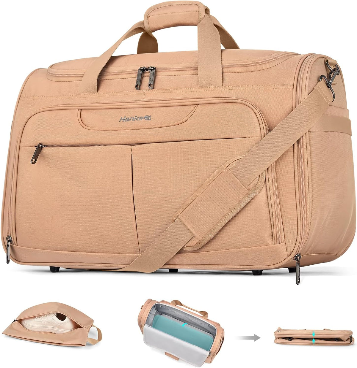 Small Underseat Carry On Luggage Bags for Travel with 10 Pockets.
