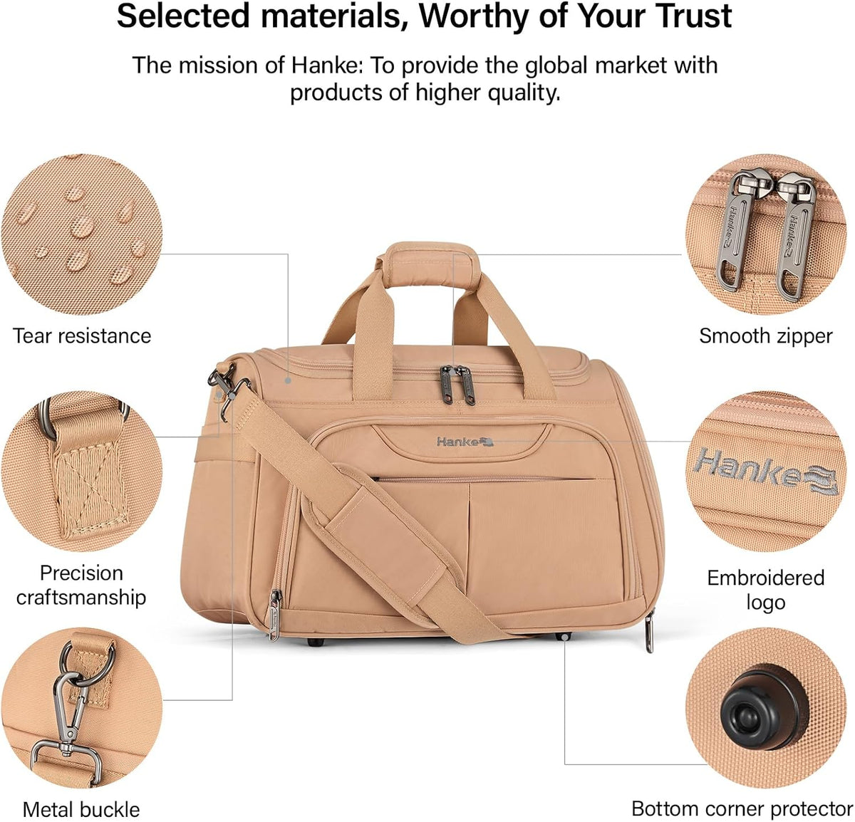 Small Underseat Carry On Luggage Bags for Travel with 10 Pockets.