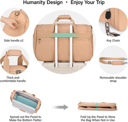Small Underseat Carry On Luggage Bags for Travel with 10 Pockets.