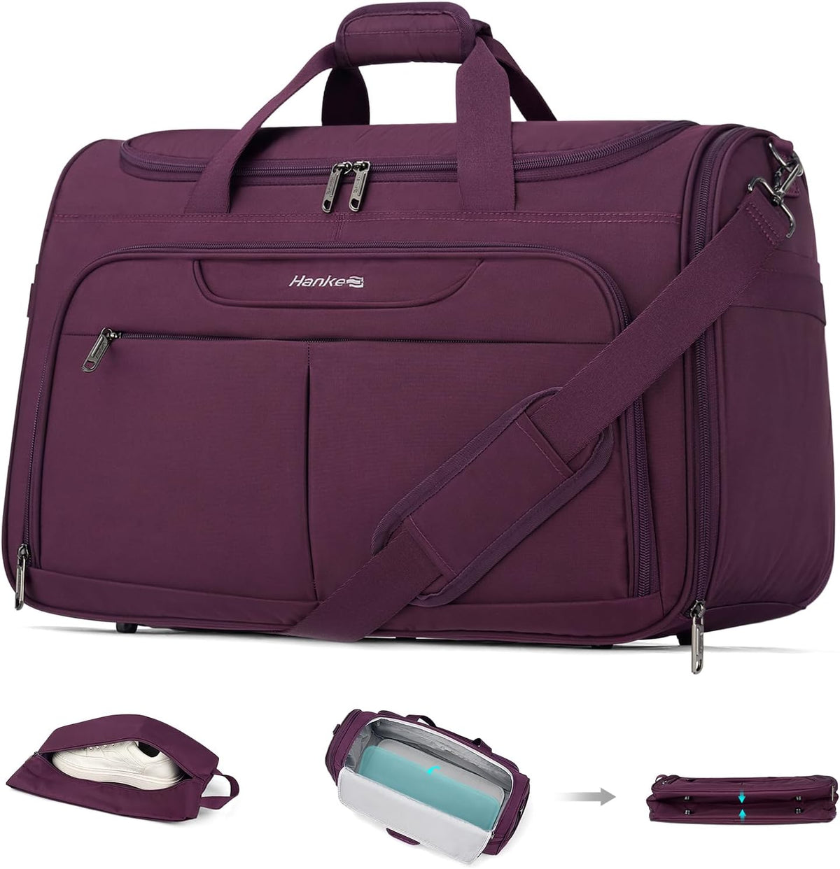 Small Underseat Carry On Luggage Bags for Travel with 10 Pockets.