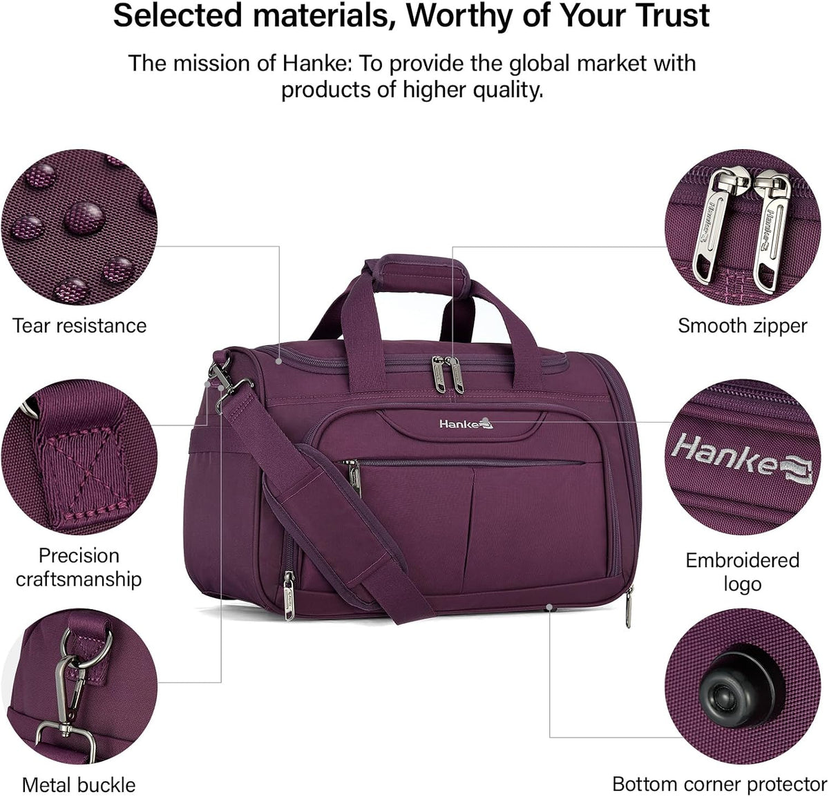 Small Underseat Carry On Luggage Bags for Travel with 10 Pockets.