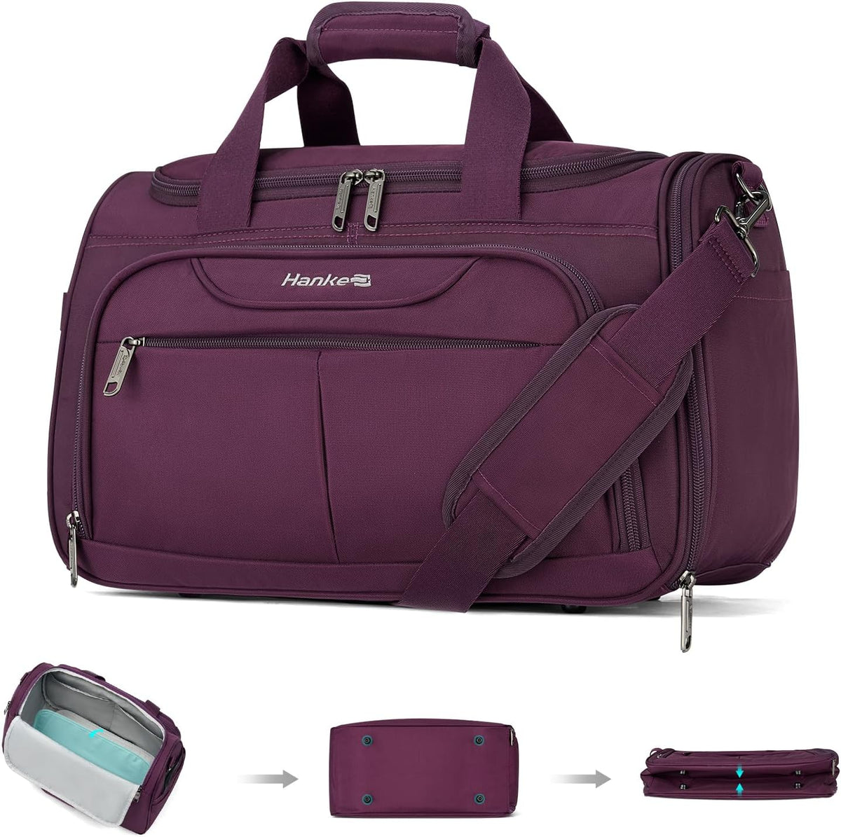 Small Underseat Carry On Luggage Bags for Travel with 10 Pockets.