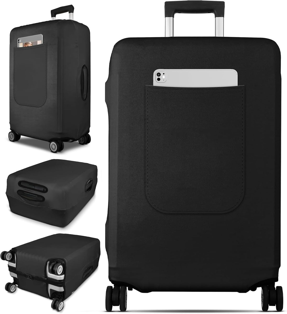 Luggage Cover for Suitcase Tsa Approved Protector - Luggage Sleeve Suit Case Cover Travel Stretch Large Baggage Case Protective Washable Fit 21-23 Inch Brown