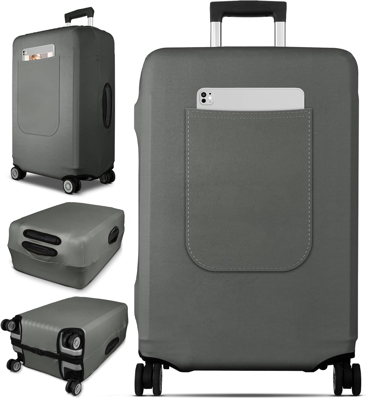 Luggage Cover for Suitcase Tsa Approved Protector - Luggage Sleeve Suit Case Cover Travel Stretch Large Baggage Case Protective Washable Fit 21-23 Inch Brown