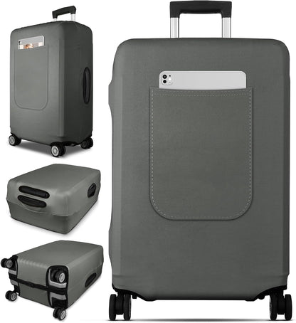 Luggage Cover for Suitcase Tsa Approved Protector - Luggage Sleeve Suit Case Cover Travel Stretch Large Baggage Case Protective Washable Fit 21-23 Inch Brown