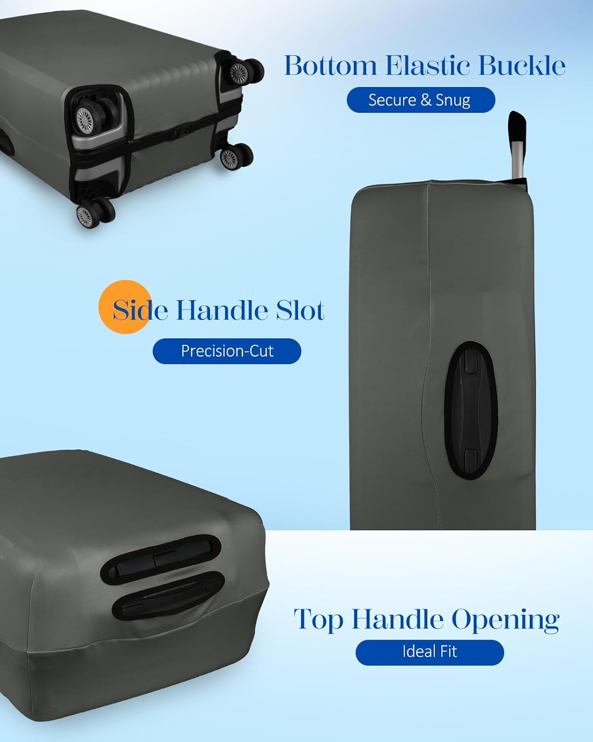 Luggage Cover for Suitcase Tsa Approved Protector - Luggage Sleeve Suit Case Cover Travel Stretch Large Baggage Case Protective Washable Fit 21-23 Inch Brown