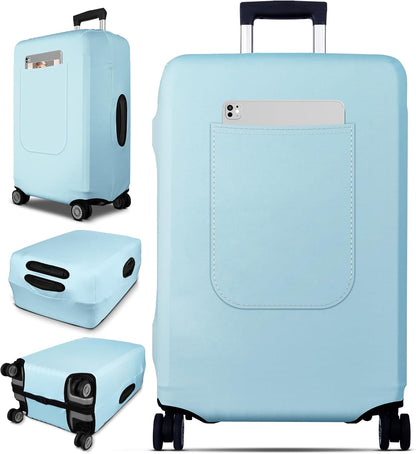 Luggage Cover for Suitcase Tsa Approved Protector - Luggage Sleeve Suit Case Cover Travel Stretch Large Baggage Case Protective Washable Fit 21-23 Inch Brown