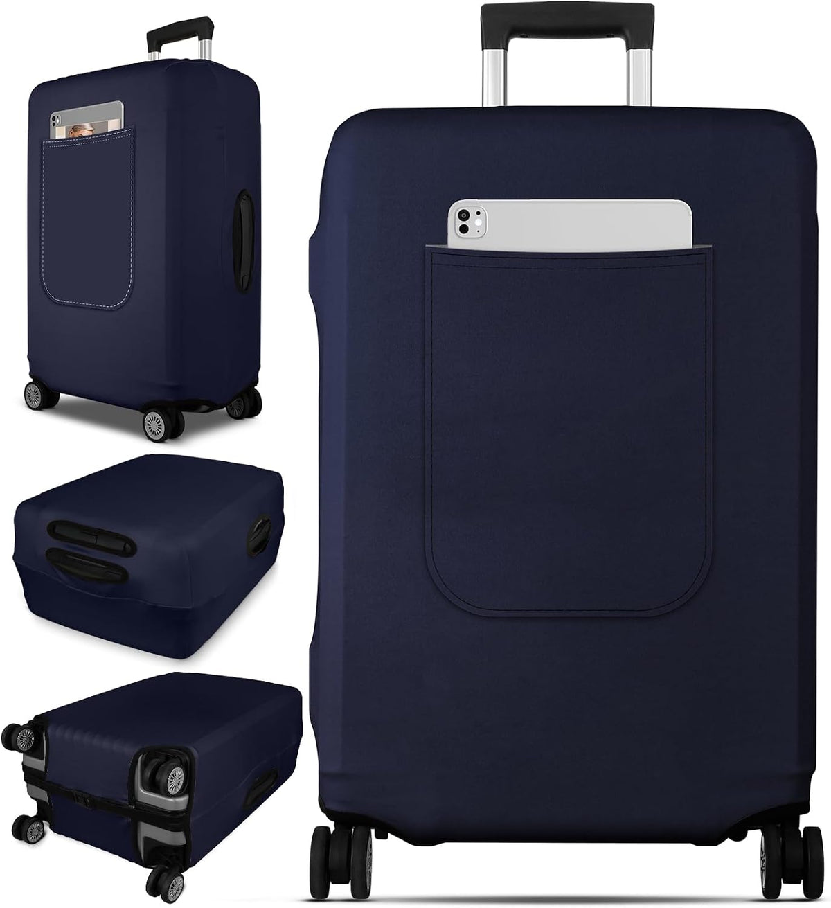 Luggage Cover for Suitcase Tsa Approved Protector - Luggage Sleeve Suit Case Cover Travel Stretch Large Baggage Case Protective Washable Fit 21-23 Inch Brown